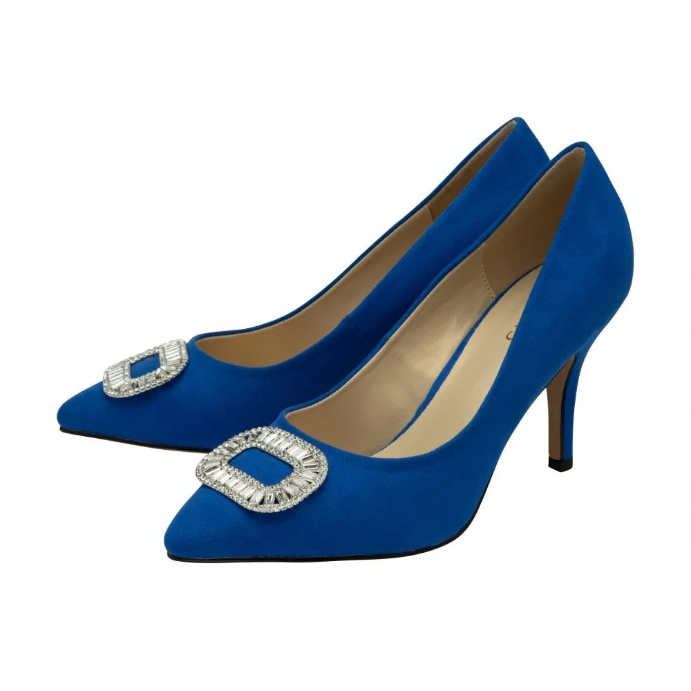 Lotus Occasion Wear Court shoe Florina Cobalt Blue ULB426