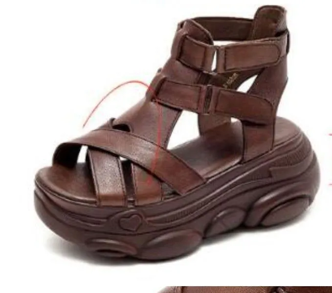 LovelyRLovely High-heeled Retro Roman Sandals