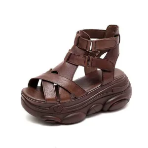 LovelyRLovely High-heeled Retro Roman Sandals