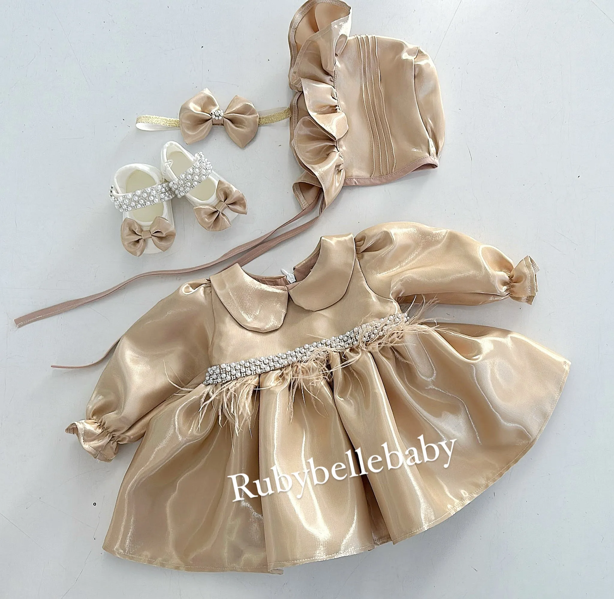 Maya Beaded Waist Baby Girl Dress - More Colors