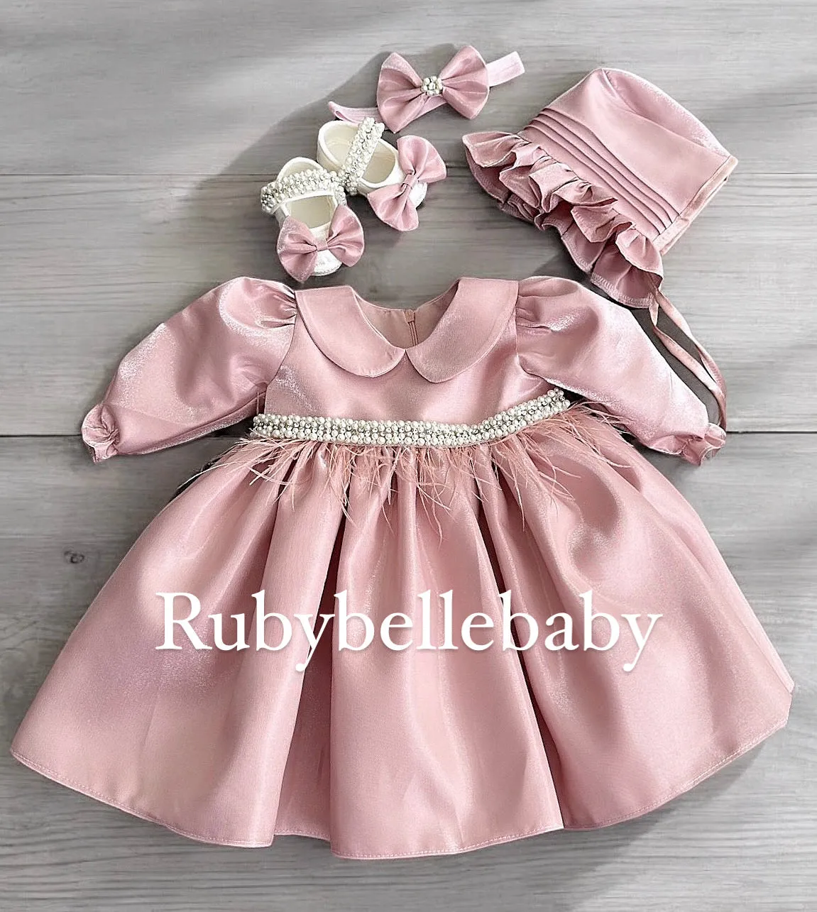 Maya Beaded Waist Baby Girl Dress - More Colors