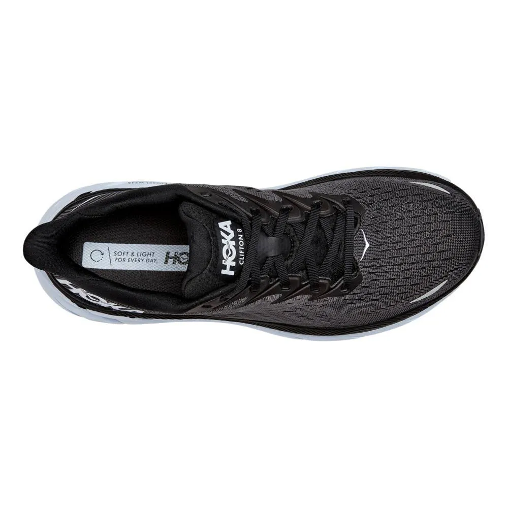 Men's HOKA Clifton 8 (Wide - 2E) - 1121374-BWHT