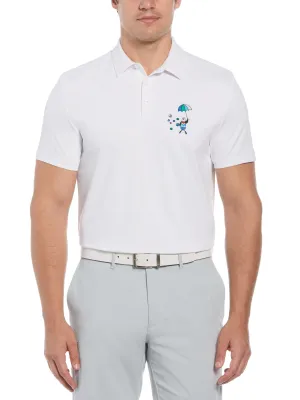 Men's Pinball Graphic Print Golf Polo