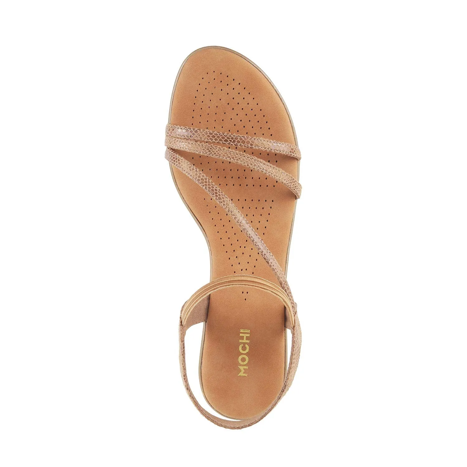 Mochi Womens Synthetic Beige Sandals (Size (7 UK (40 EU))