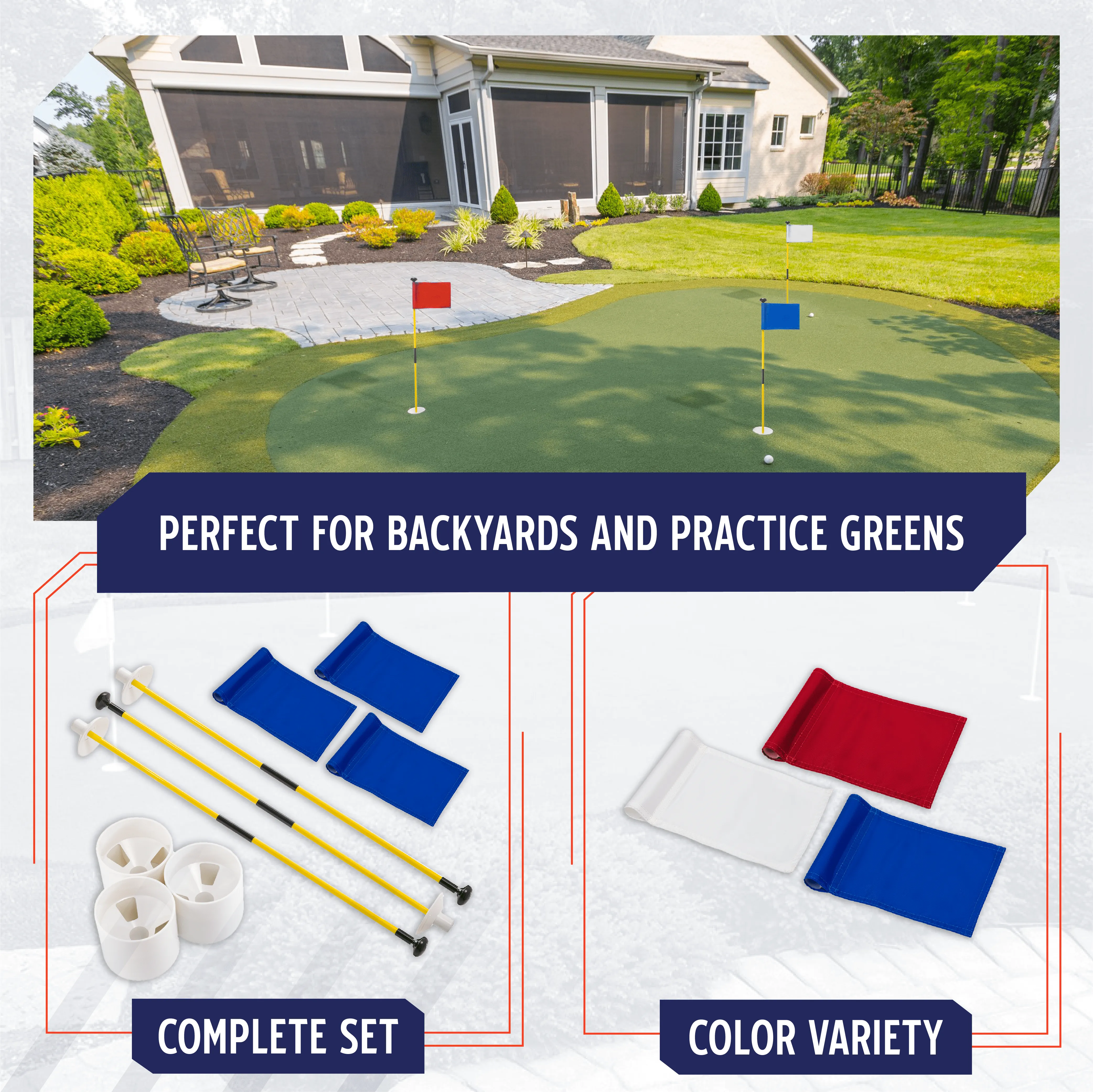 Murray Sporting Goods Golf Flagsticks - Set of 3
