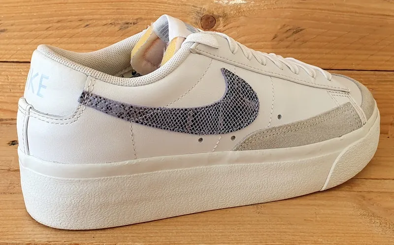 Nike Blazer Low Platform Trainers UK5.5/US8/EU39 DV6978-100 Snakeskin White