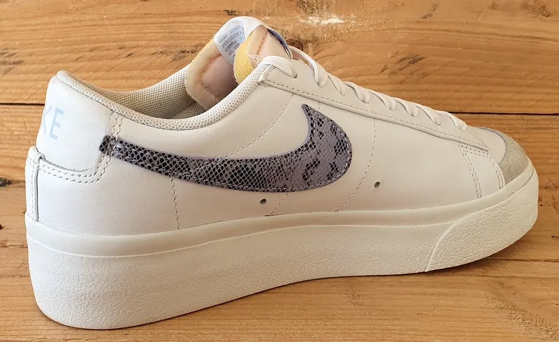 Nike Blazer Low Platform Trainers UK5.5/US8/EU39 DV6978-100 Snakeskin White
