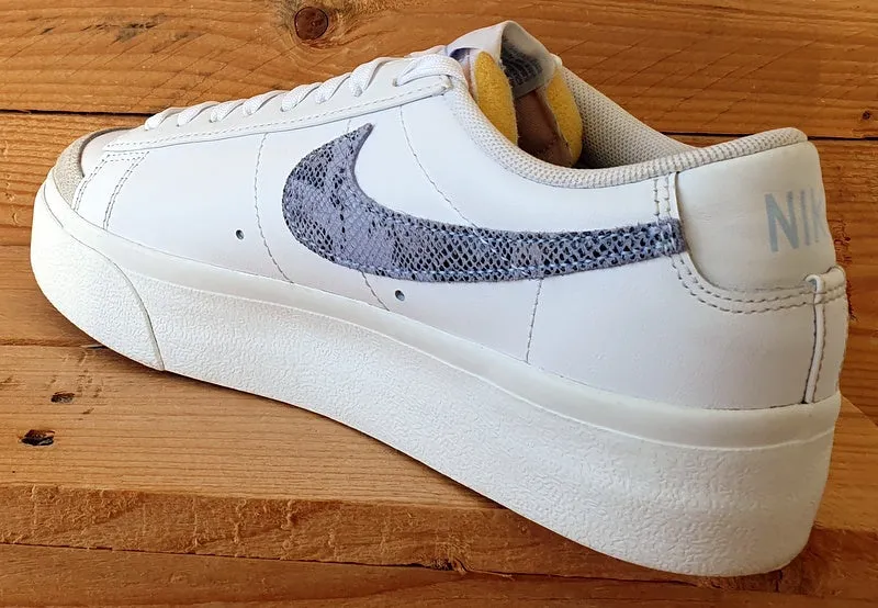 Nike Blazer Low Platform Trainers UK5.5/US8/EU39 DV6978-100 Snakeskin White