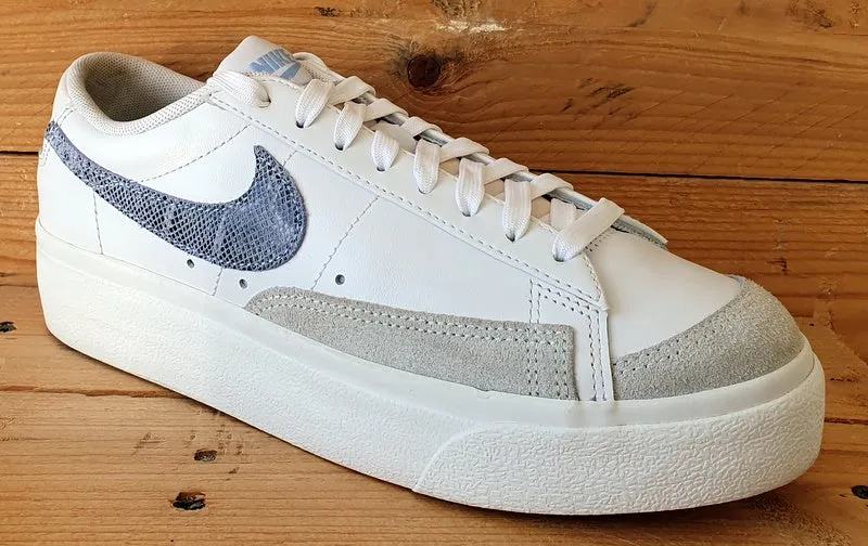 Nike Blazer Low Platform Trainers UK5.5/US8/EU39 DV6978-100 Snakeskin White
