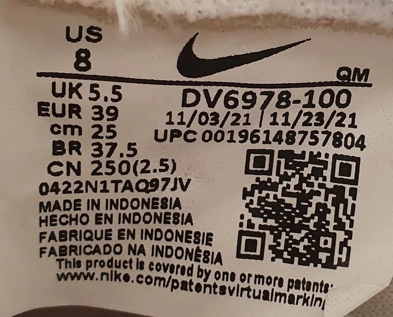 Nike Blazer Low Platform Trainers UK5.5/US8/EU39 DV6978-100 Snakeskin White