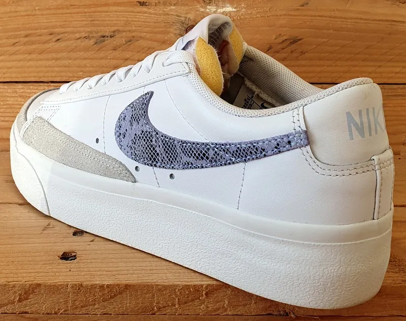 Nike Blazer Low Platform Trainers UK5.5/US8/EU39 DV6978-100 Snakeskin White