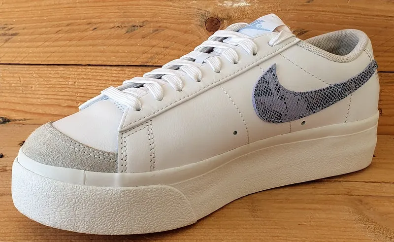 Nike Blazer Low Platform Trainers UK5.5/US8/EU39 DV6978-100 Snakeskin White