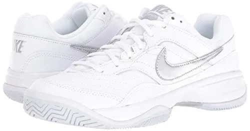 Nike Women's Court Lite Tennis Shoe, White/Metallic Silver/Medium Grey, 11.5 Regular US