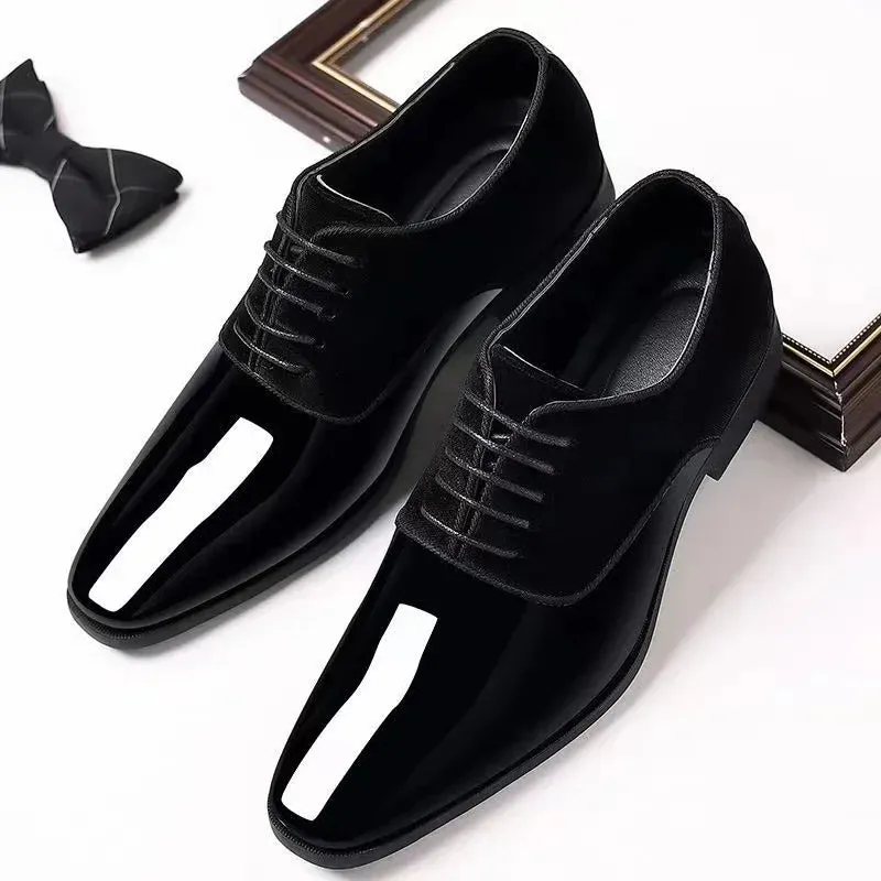 Office Floral Pattern Men Formal Leather Luxury Fashion Groom Wedding Oxford Formal Shoes Men Erkek Deri Ayakkabı Modelleri