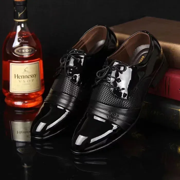 Office Floral Pattern Men Formal Leather Luxury Fashion Groom Wedding Oxford Formal Shoes Men Erkek Deri Ayakkabı Modelleri