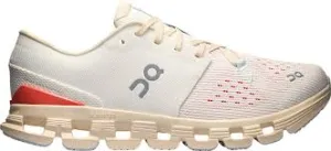 On Cloud Women's Cloud X4 Running Shoes- Ivory/ Salmon