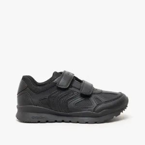 PAVEL B Boys Touch Fasten School Shoes Black