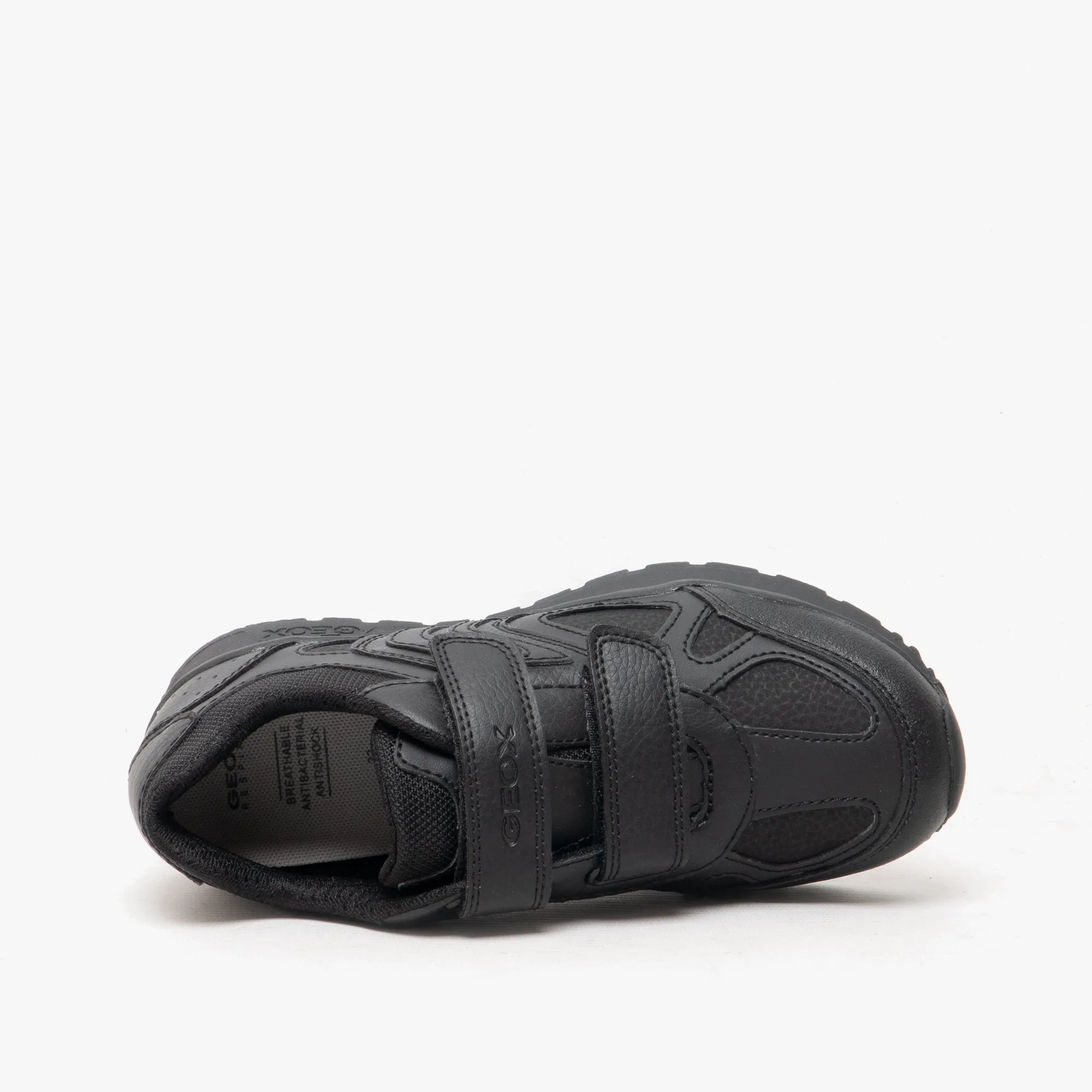PAVEL B Boys Touch Fasten School Shoes Black