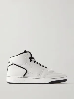 Perforated leather trainers