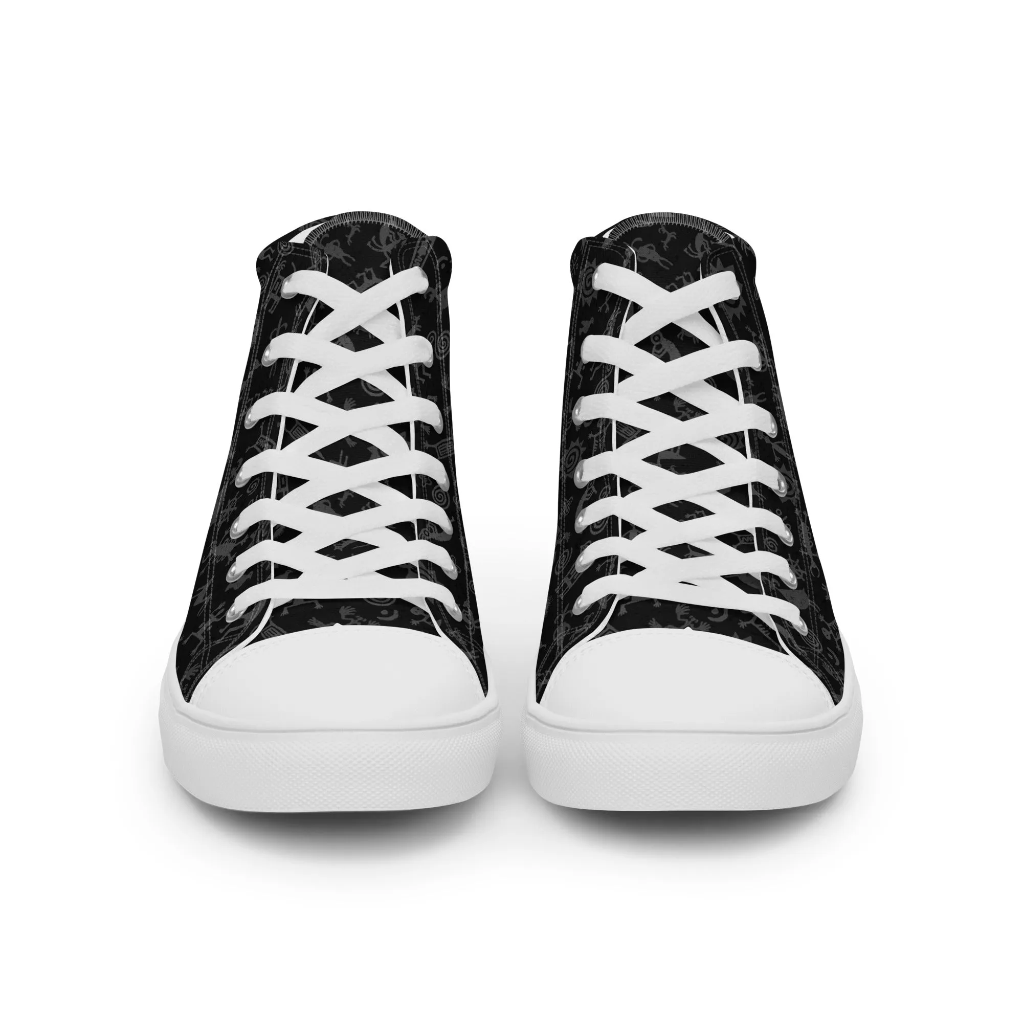 Petroglyphs - Men's High Top Canvas Shoes