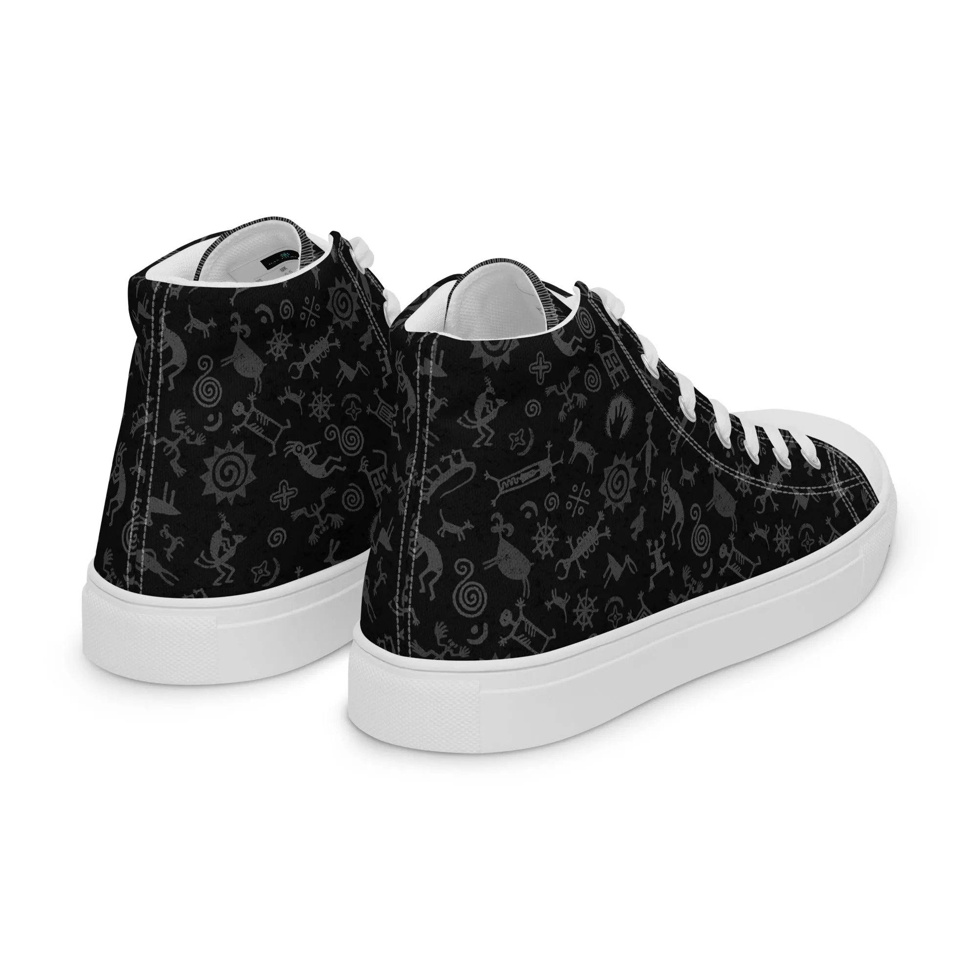 Petroglyphs - Men's High Top Canvas Shoes