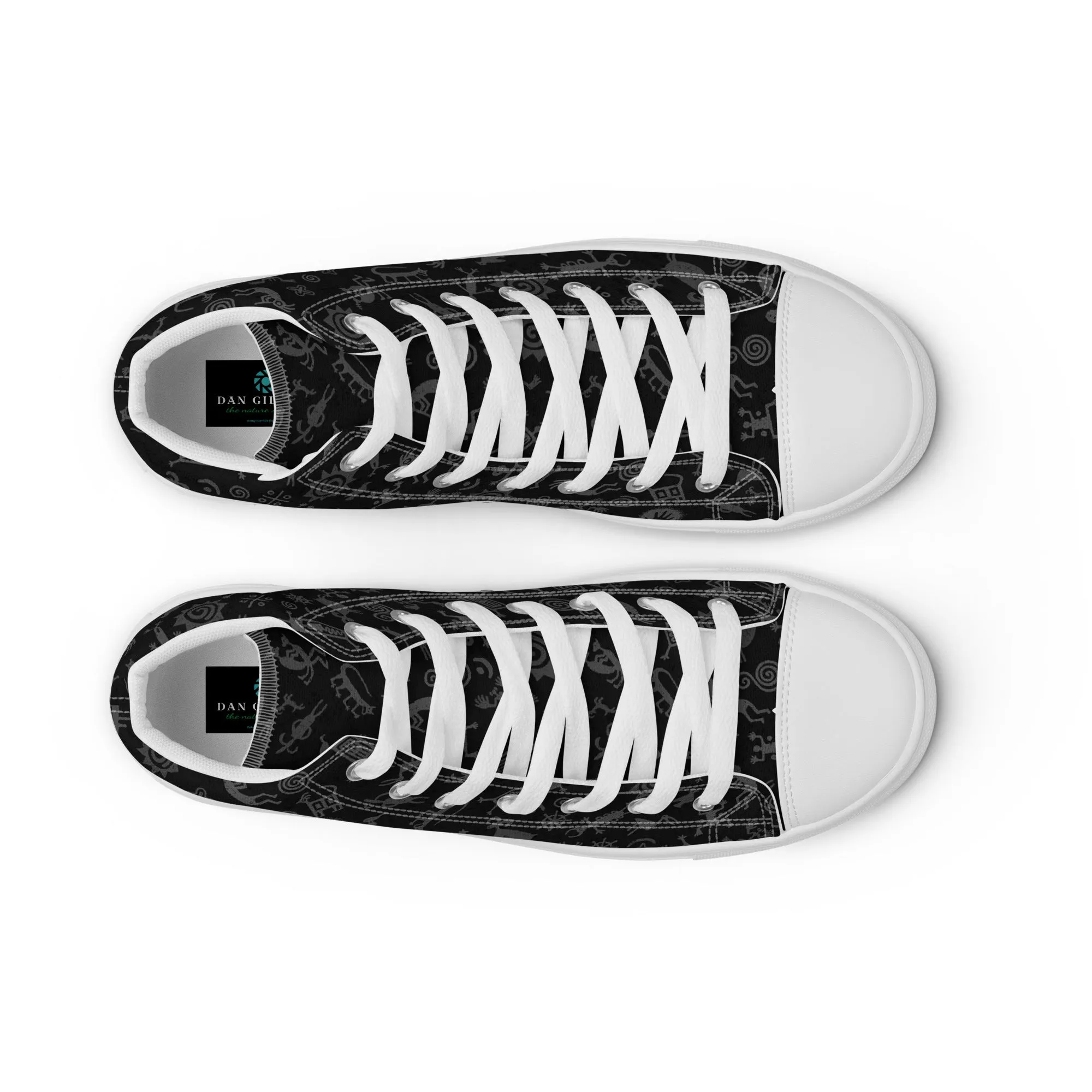 Petroglyphs - Men's High Top Canvas Shoes