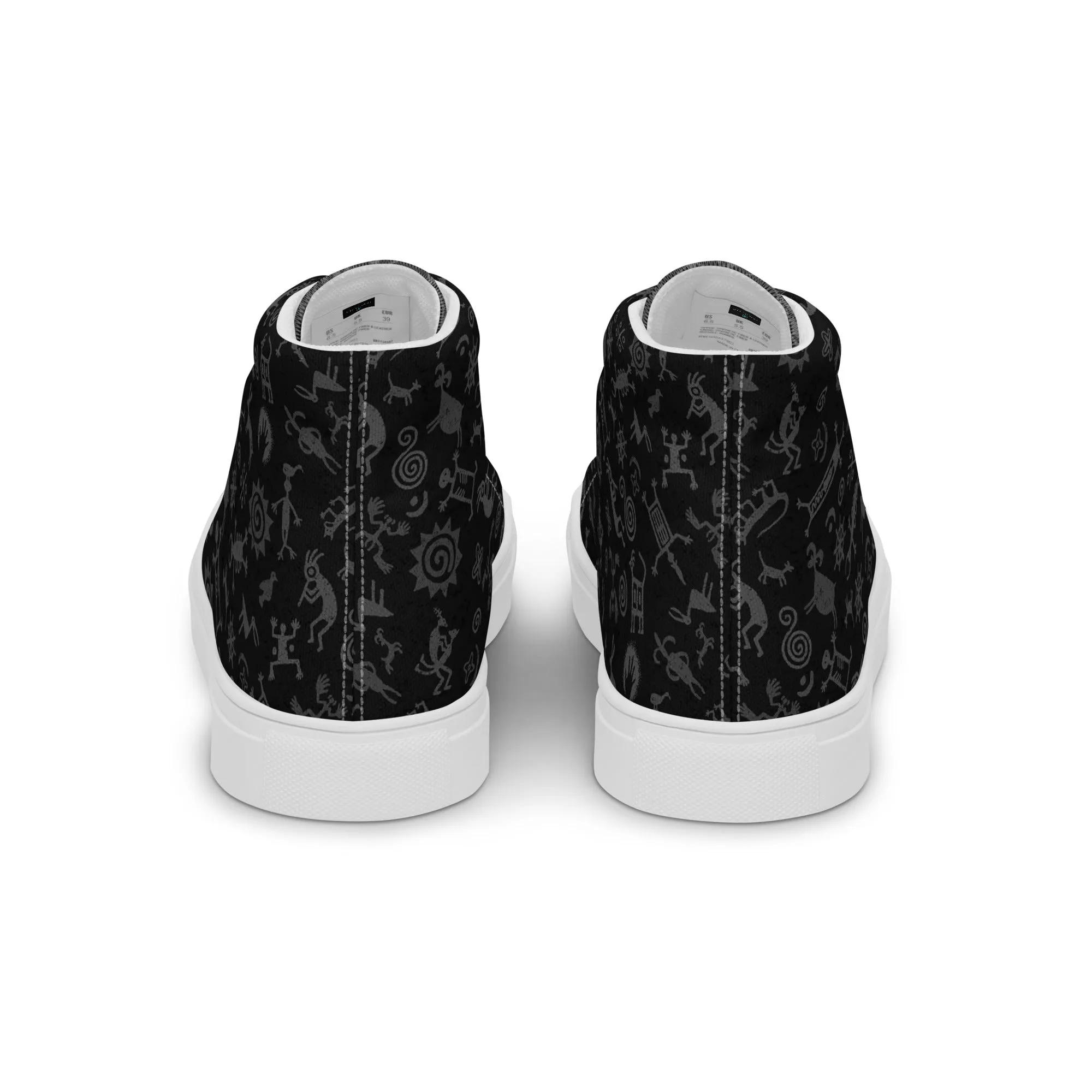 Petroglyphs - Men's High Top Canvas Shoes