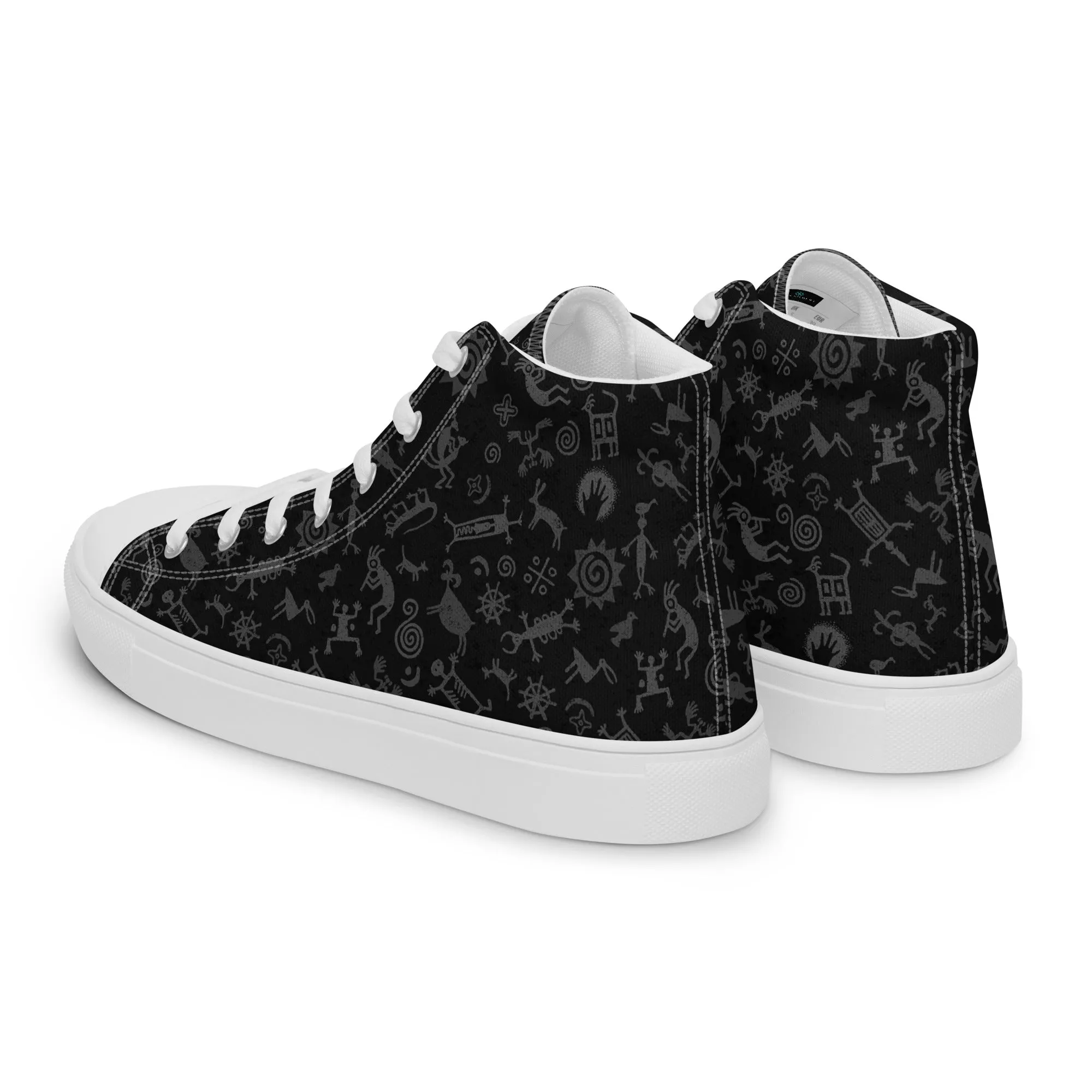 Petroglyphs - Men's High Top Canvas Shoes