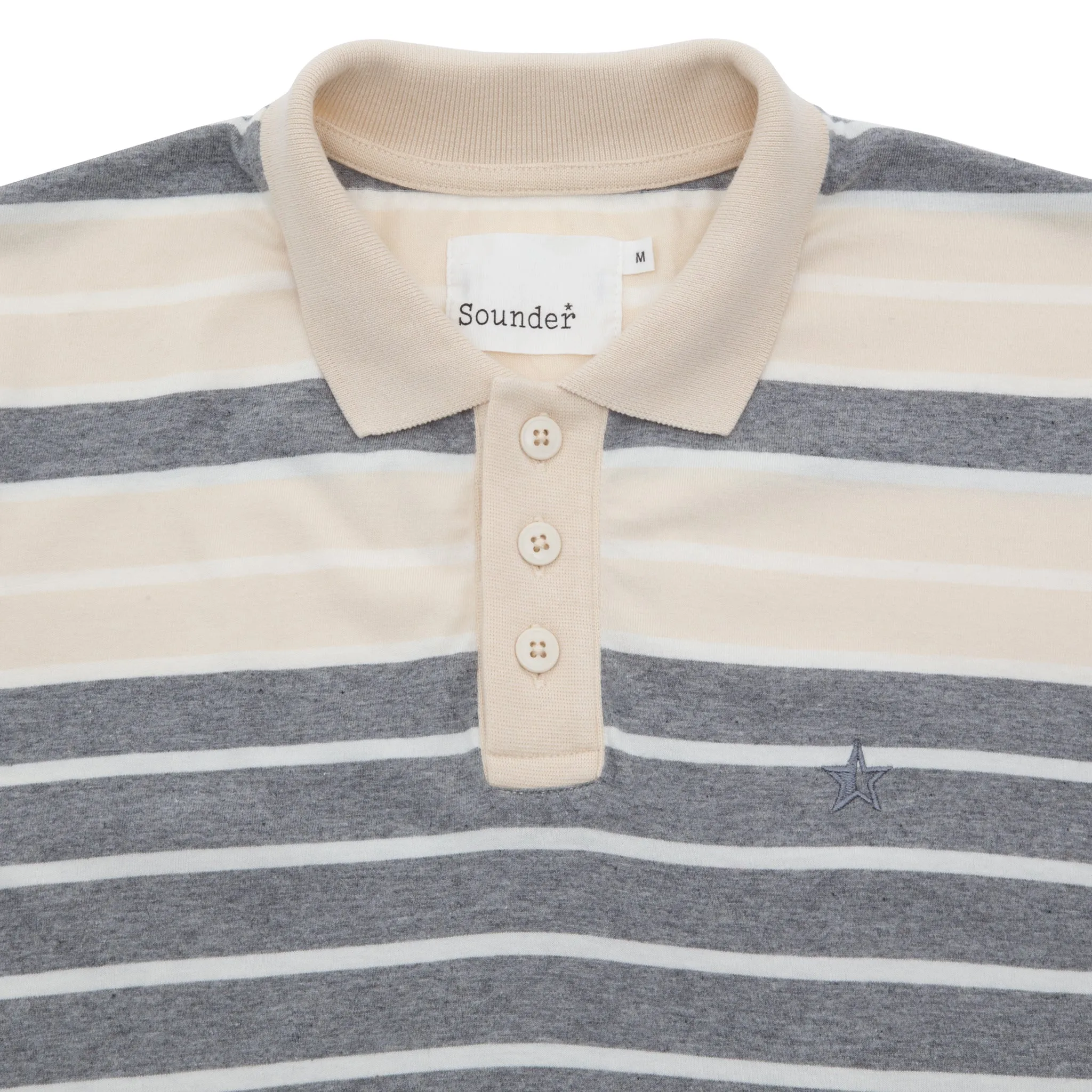 Play Well Polo - Mid Grey / Natural