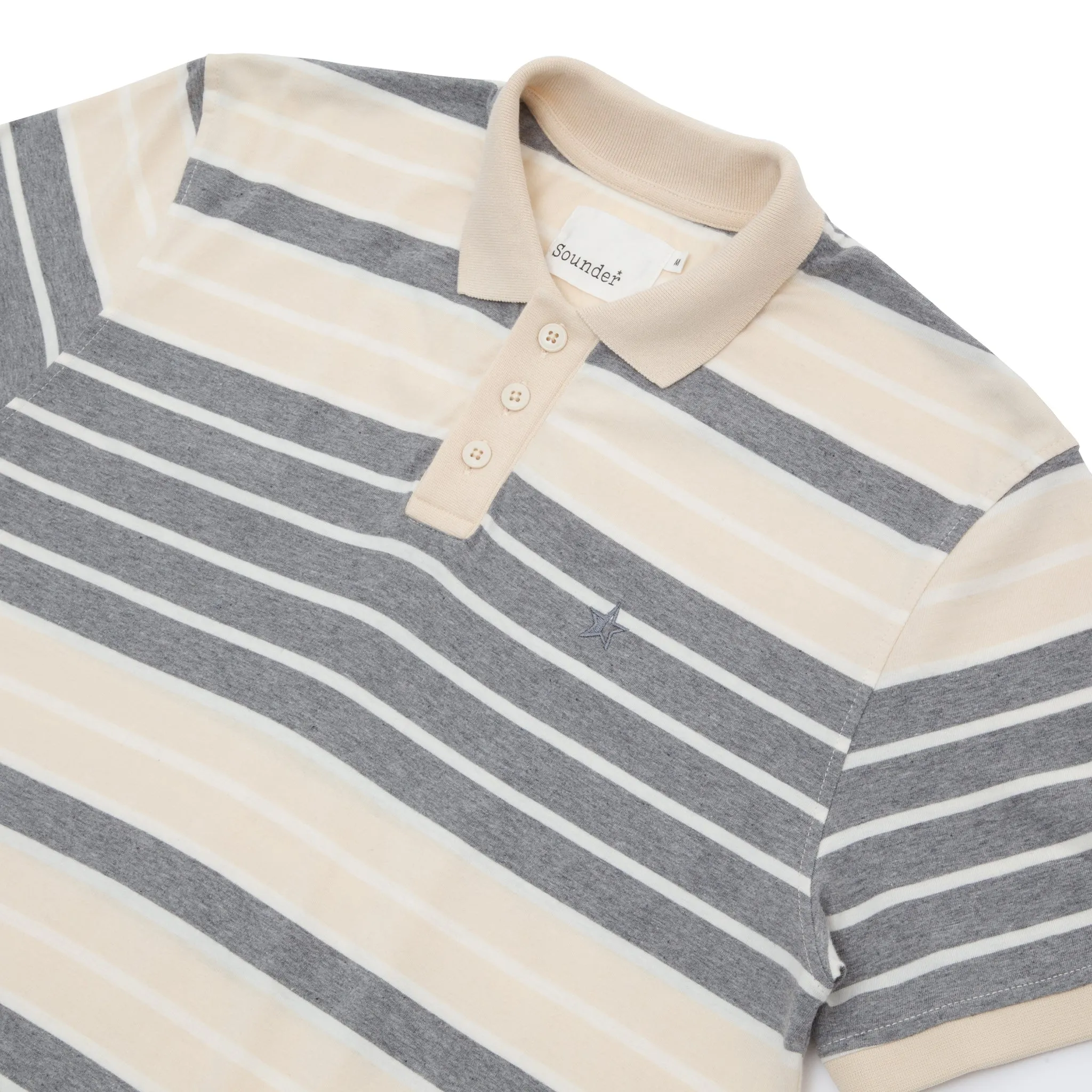 Play Well Polo - Mid Grey / Natural