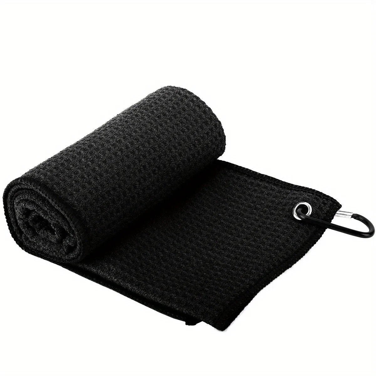 Premium Waffle Pattern Golf Towel with Convenient Hook