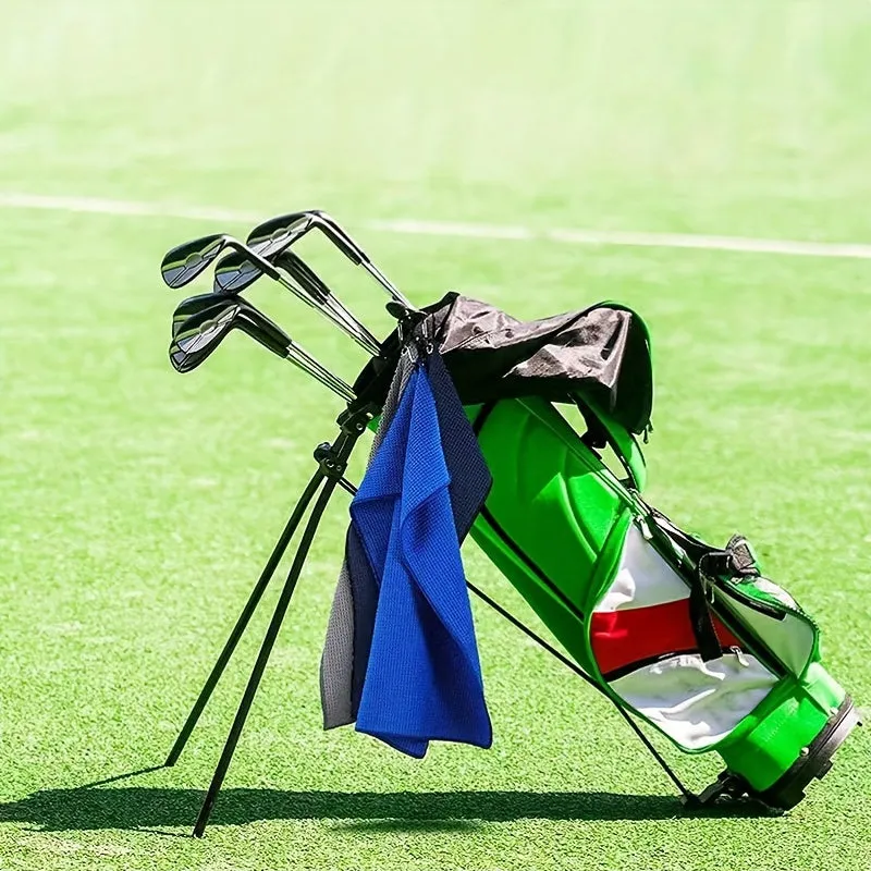 Premium Waffle Pattern Golf Towel with Convenient Hook