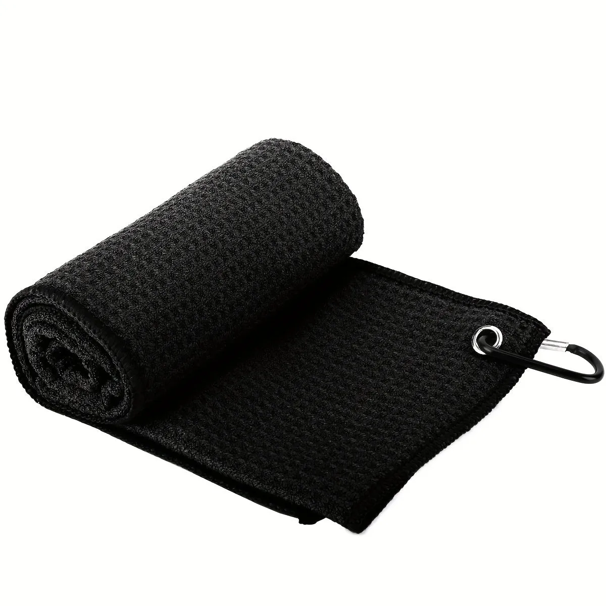 Premium Waffle Pattern Golf Towel with Convenient Hook