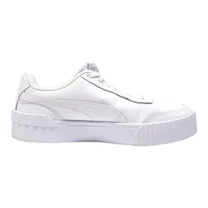 PUMA Carina Lift Damen Platform Trainers Beige Leather Womens UK 6