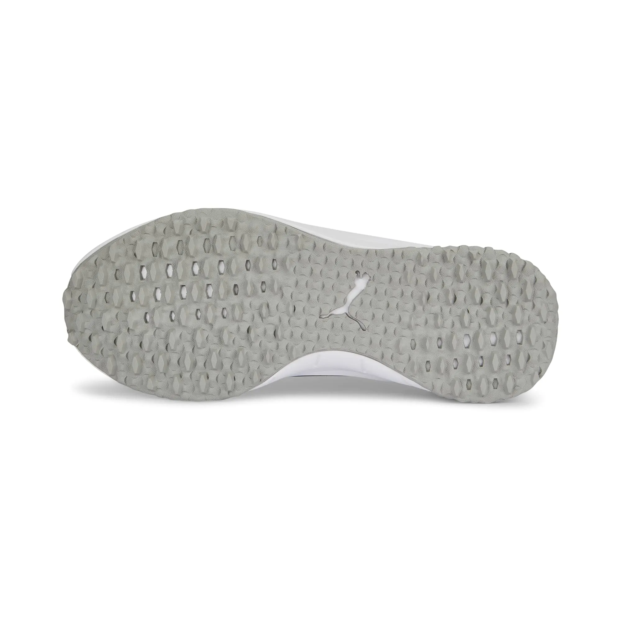PUMA GOLF Men's Fusion Grip Golf Shoe, Puma Navy-Puma Silver-Quiet Shade, 10.5
