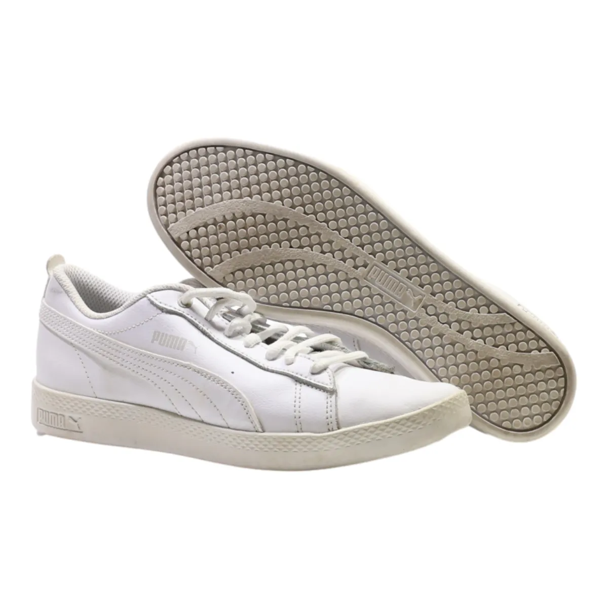 PUMA Smash 2022 Sneaker Trainers White Leather Womens UK 5