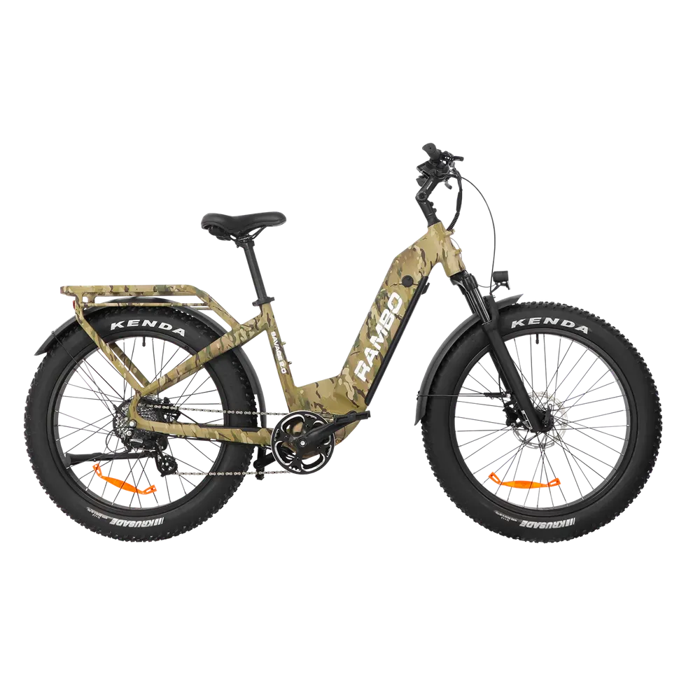 Rambo Ranger Folding E-Bike | 750W Hub Motor | Maximum Speed Up-To 30 Mph | Load Capacity 300 Lbs
