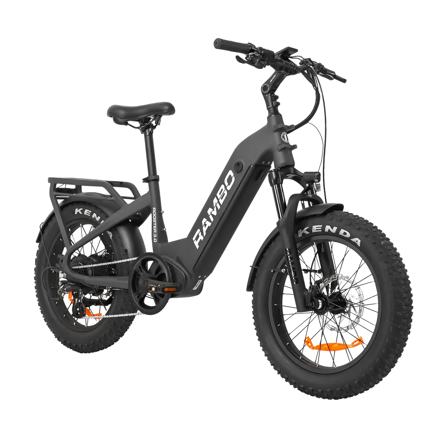 Rambo Ranger Folding E-Bike | 750W Hub Motor | Maximum Speed Up-To 30 Mph | Load Capacity 300 Lbs