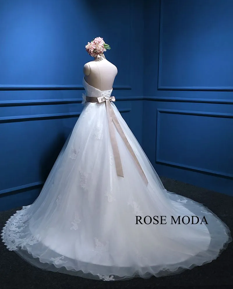 Rosemoda Sweetheart Neckline Ball Gown Wedding Dress With Detachable Belt