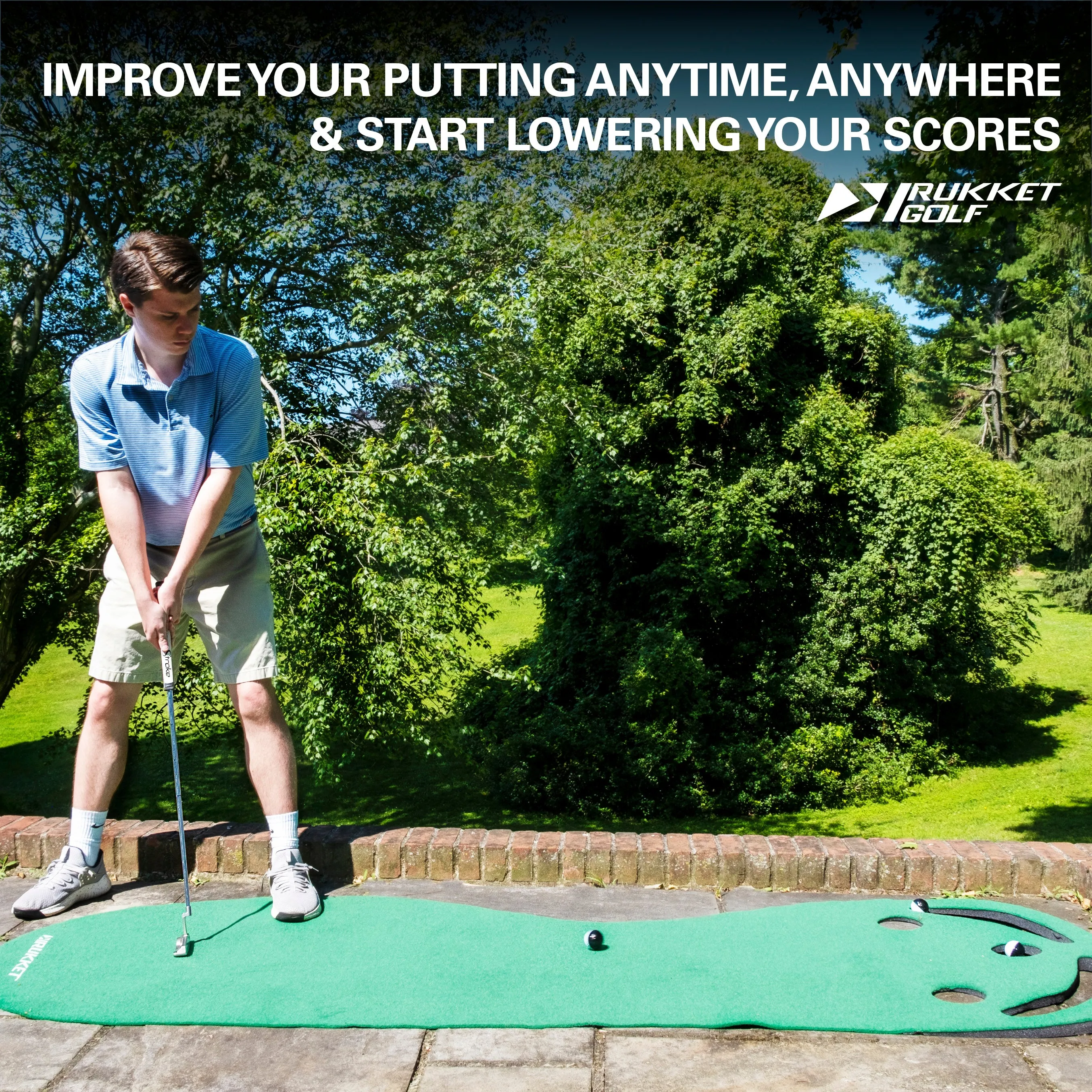 Rukket Putting Green with Alignment Golf Balls