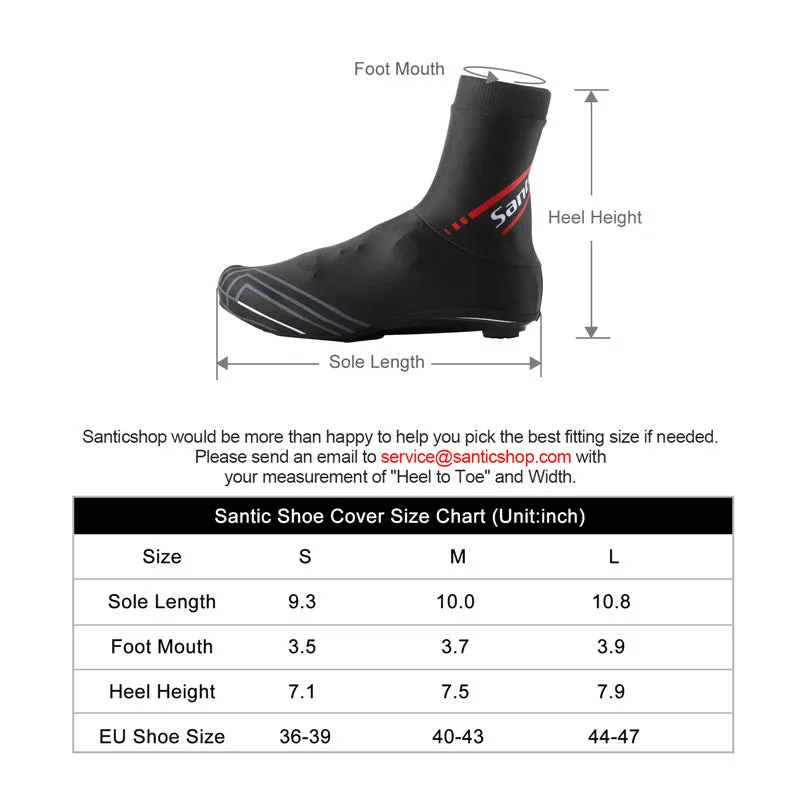 Santic LandWay Black Cycling Overshoes