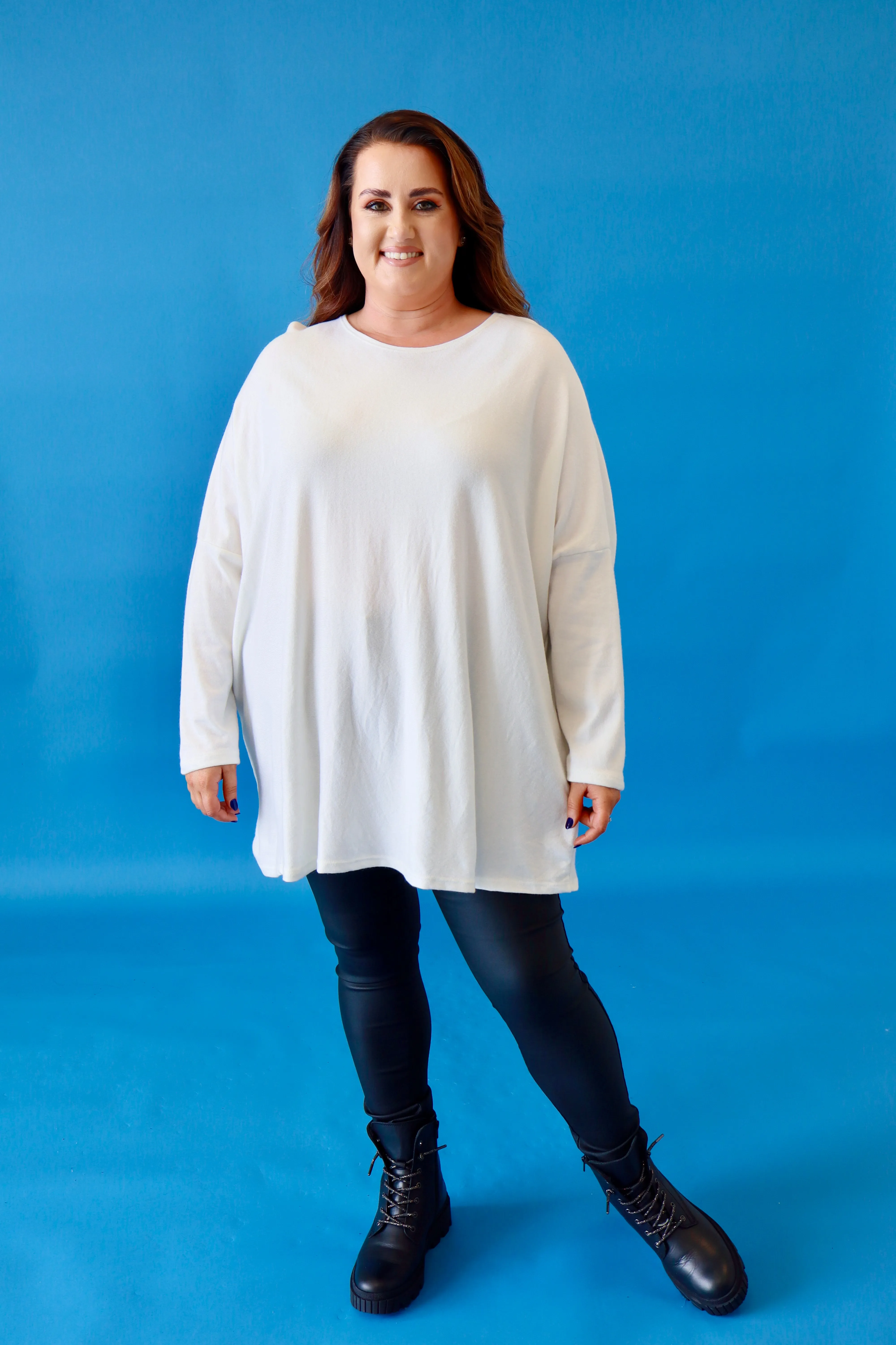 Sarah Fine Knit Jumper in Cream