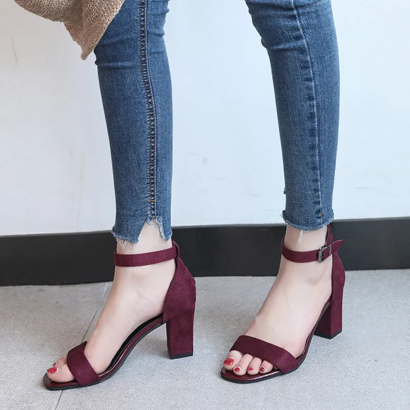 SH368 - Suede Fashion Wedge Sandals