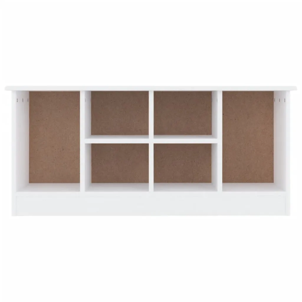 Shoe Bench ALTA White 100x35x45 cm Solid Wood Pine