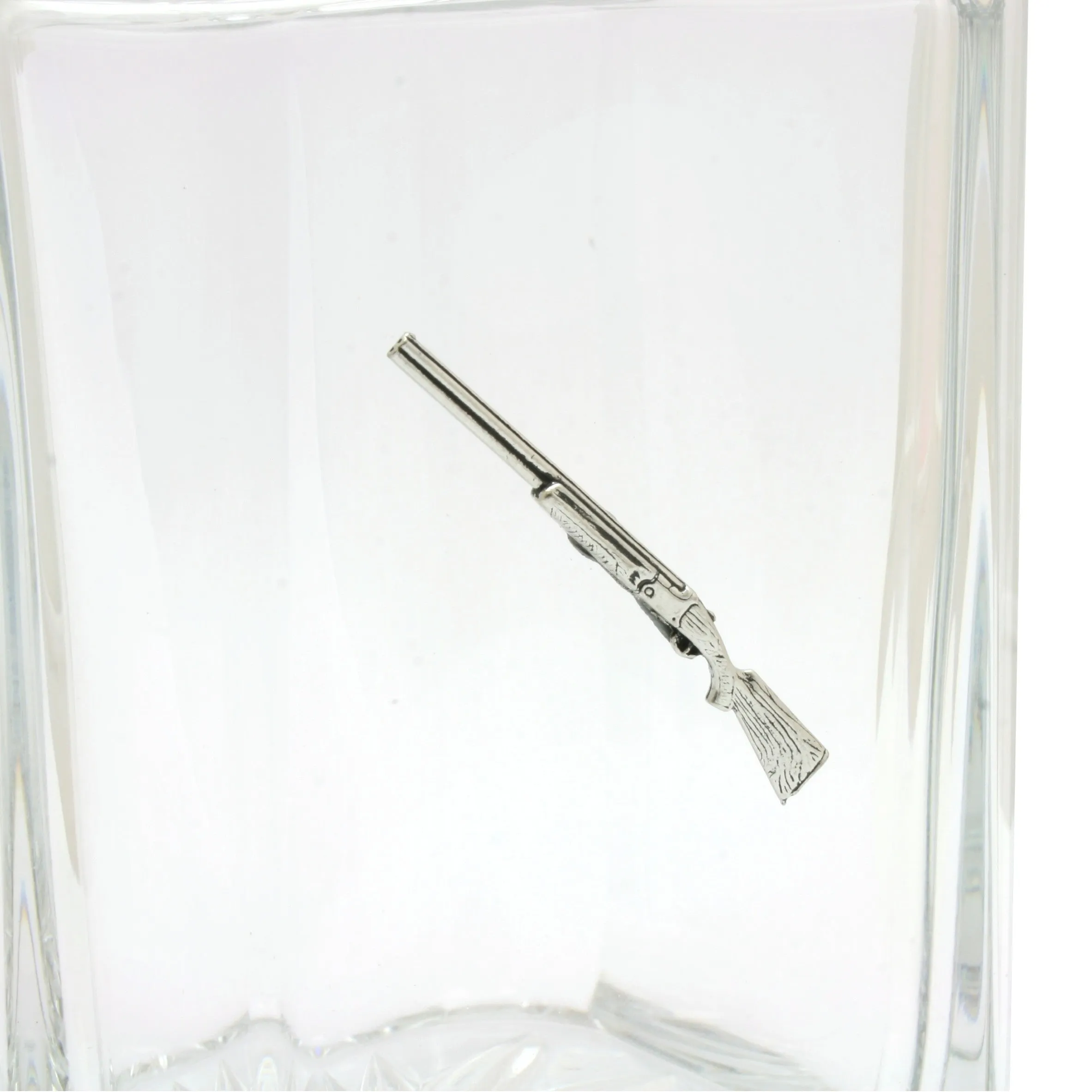 Shotgun Cut Crystal Glass Whiskey Decanter