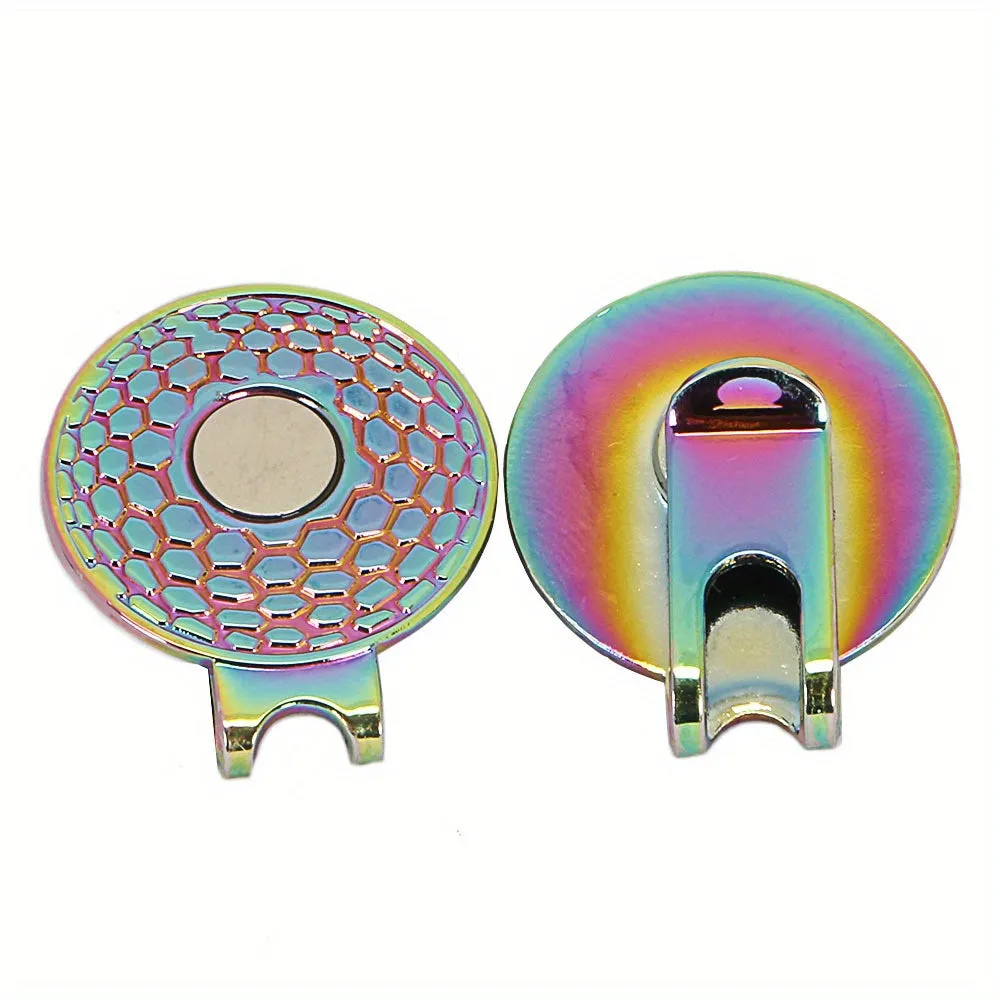Silver Magnetic Golf Ball Marker Hat Clip for Precision Aim