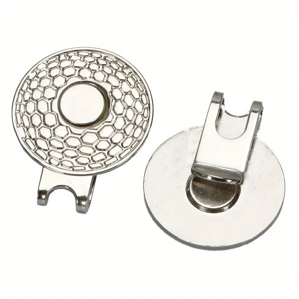 Silver Magnetic Golf Ball Marker Hat Clip for Precision Aim