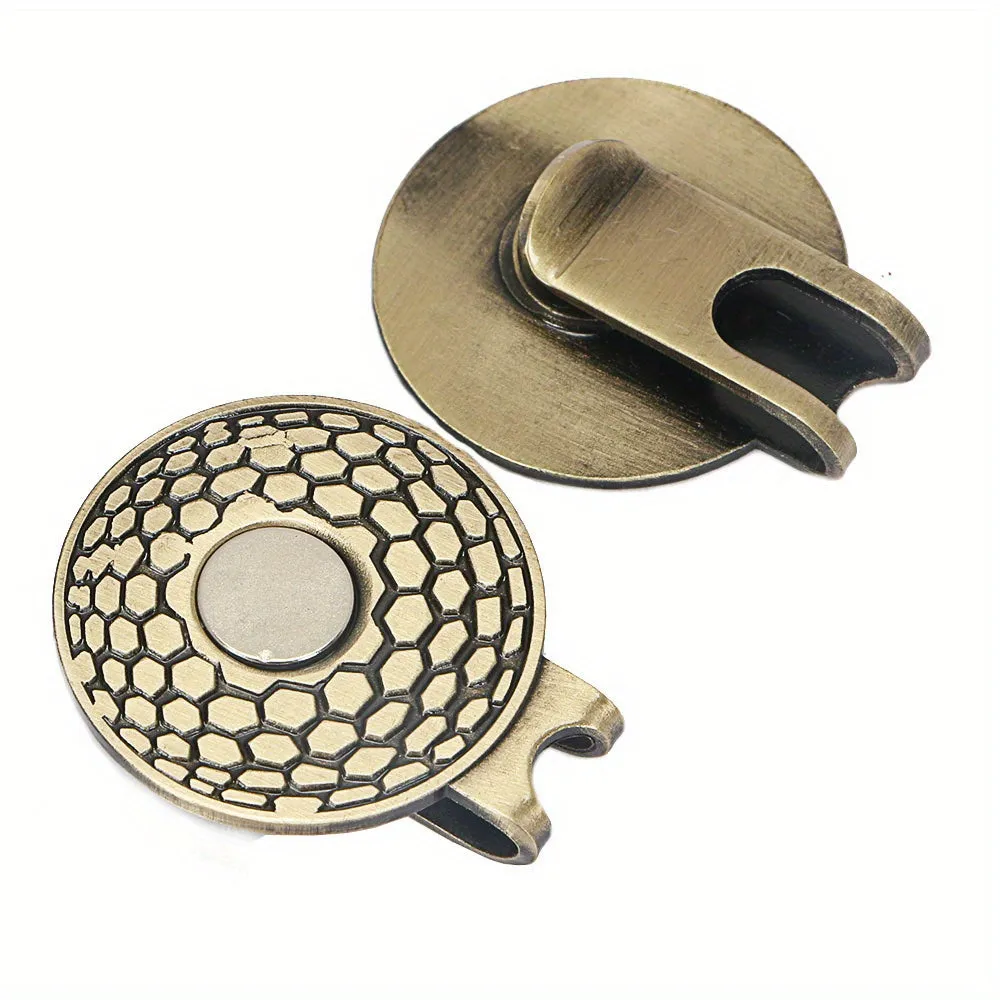Silver Magnetic Golf Ball Marker Hat Clip for Precision Aim