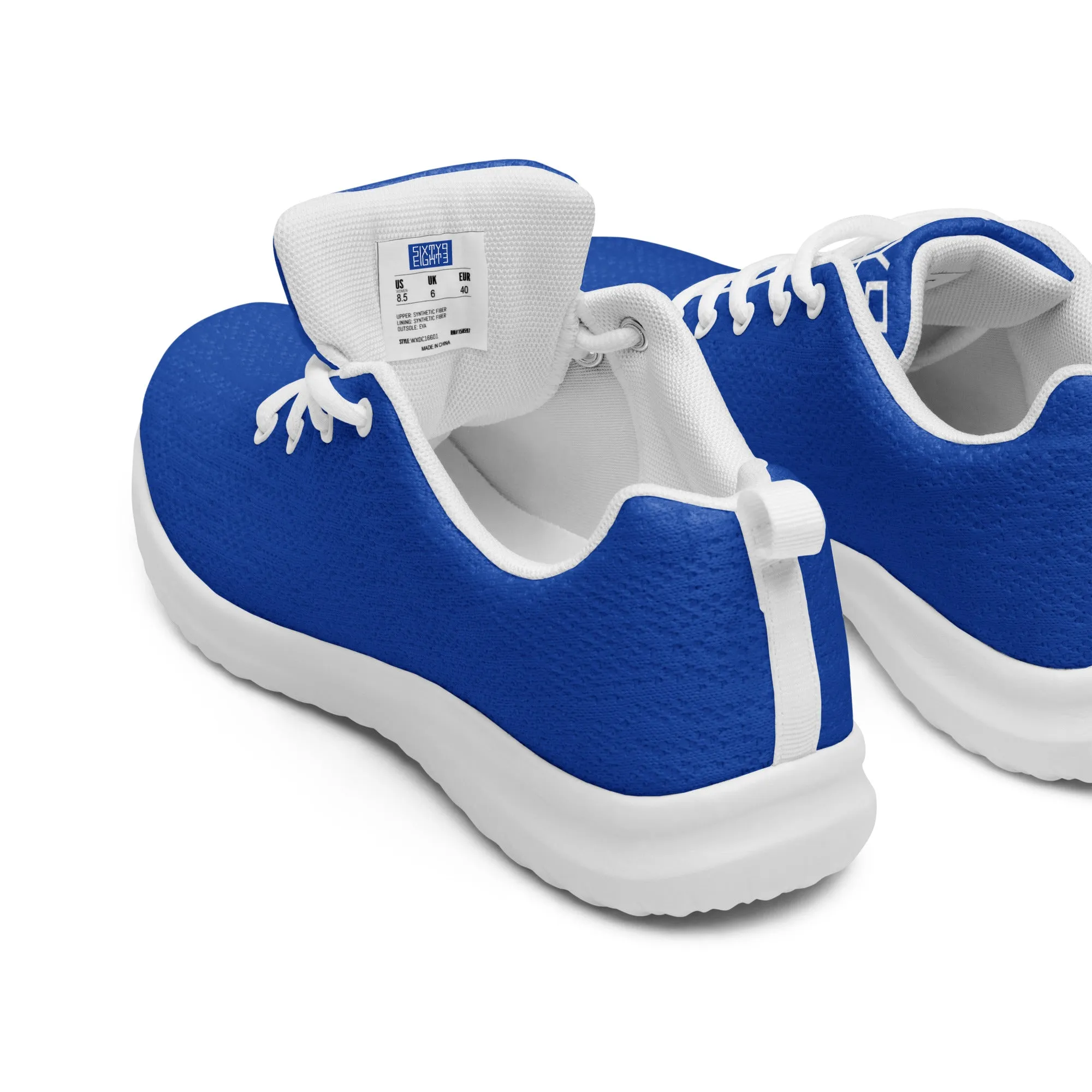 Sixty Eight 93 Logo White Blue Women’s Athletic Shoes