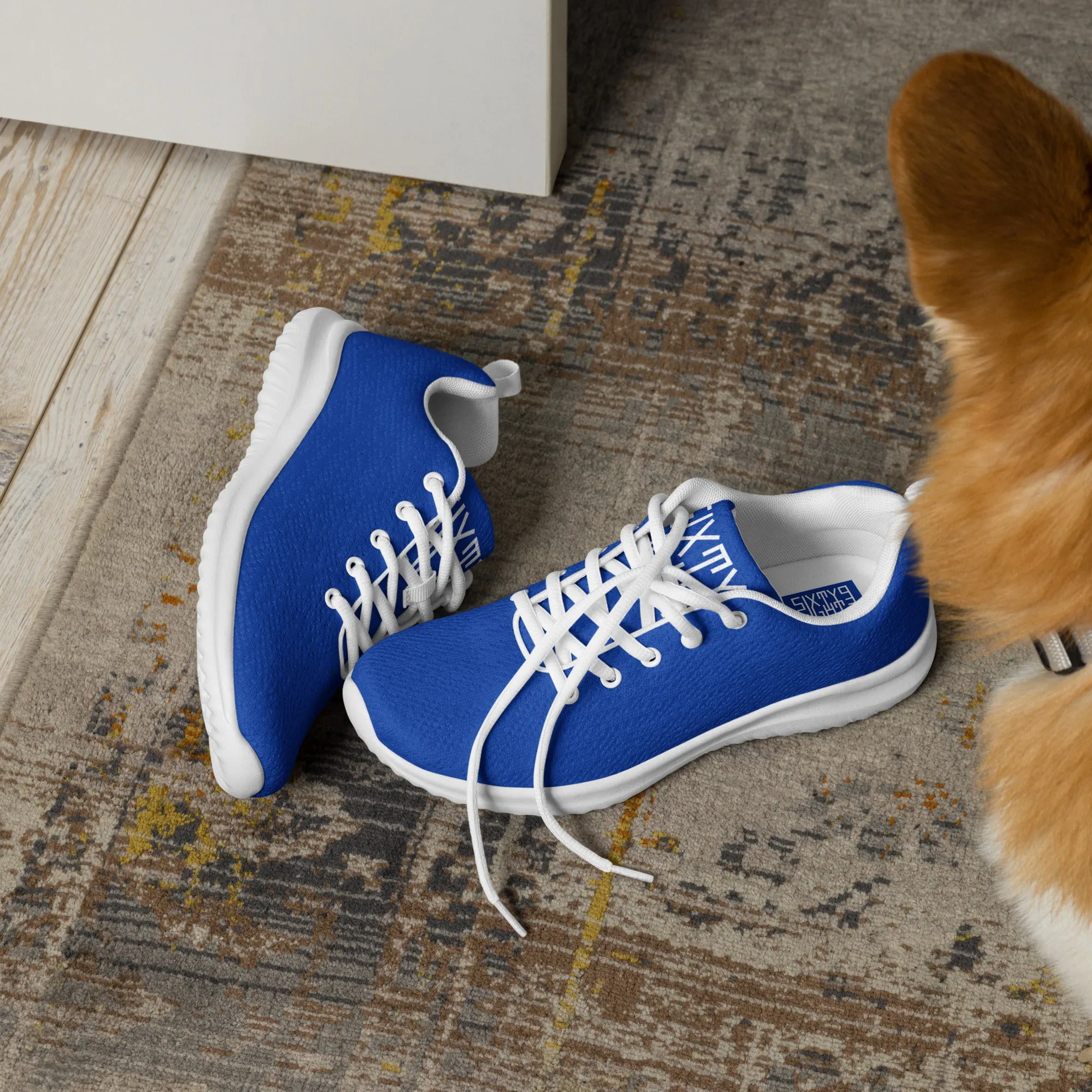 Sixty Eight 93 Logo White Blue Women’s Athletic Shoes